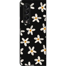 Samsung Galaxy Z Fold3 5G Case Hülle - Easter 2024 white on black flower