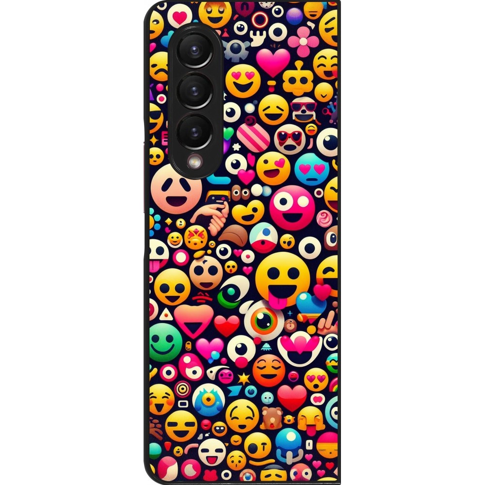 Samsung Galaxy Z Fold3 5G Case Hülle - Emoji Mix Farbe