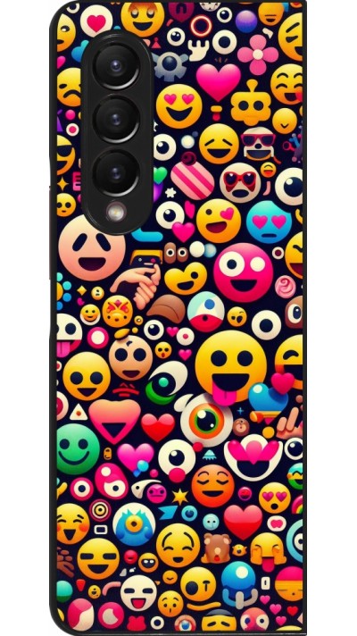 Samsung Galaxy Z Fold3 5G Case Hülle - Emoji Mix Farbe