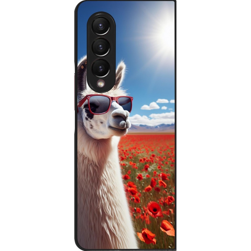 Samsung Galaxy Z Fold3 5G Case Hülle - Lama Chic in Mohnblume