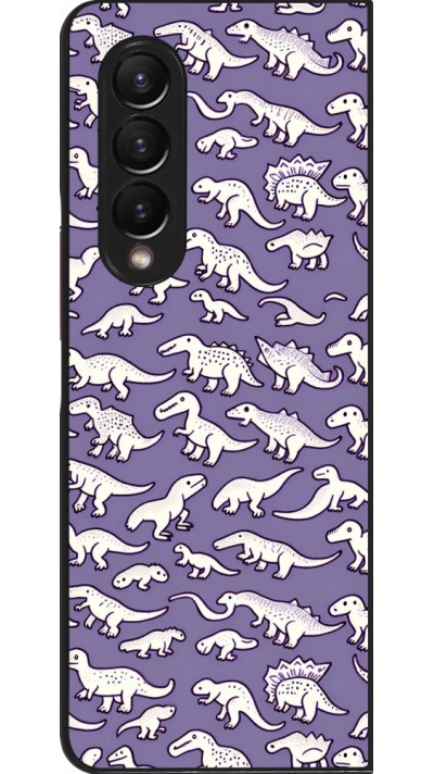 Samsung Galaxy Z Fold3 5G Case Hülle - Mini-Dino-Muster violett