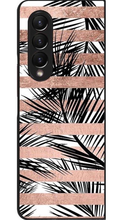 Samsung Galaxy Z Fold3 5G Case Hülle - Palm trees gold stripes