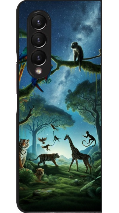 Samsung Galaxy Z Fold3 5G Case Hülle - Paradies der exotischen Tiere