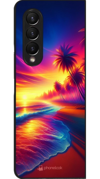 Samsung Galaxy Z Fold3 5G Case Hülle - Strand Sonnenuntergang auffällig