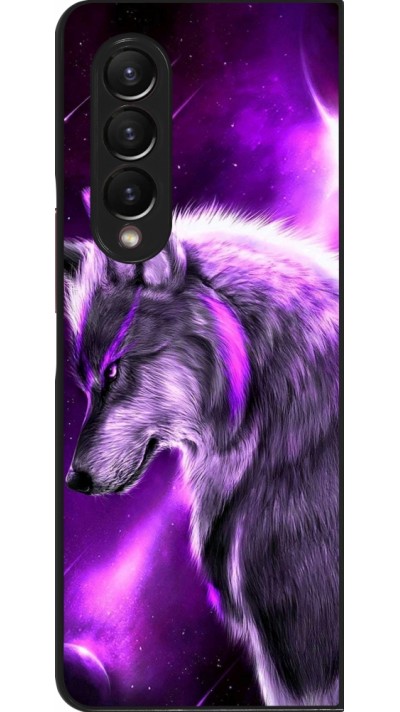 Samsung Galaxy Z Fold3 5G Case Hülle - Purple Sky Wolf