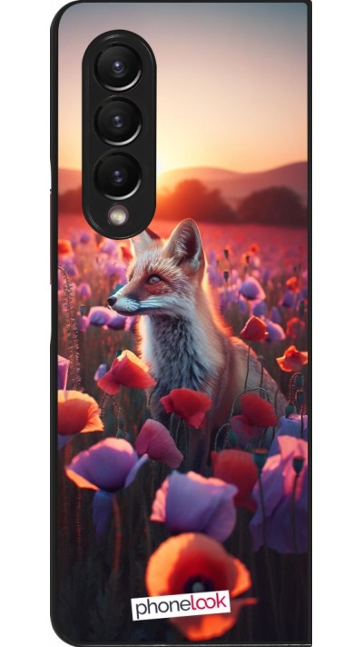 Samsung Galaxy Z Fold3 5G Case Hülle - Purpurroter Fuchs bei Dammerung