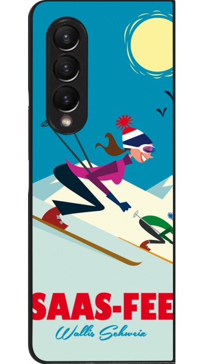 Samsung Galaxy Z Fold3 5G Case Hülle - Saas-Fee Ski Downhill