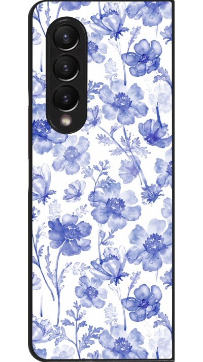 Samsung Galaxy Z Fold3 5G Case Hülle - Spring 23 watercolor blue flowers