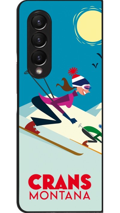 Samsung Galaxy Z Fold4 Case Hülle - Crans-Montana Ski Downhill