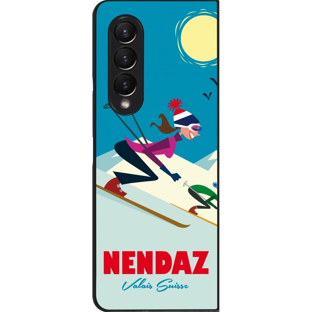 Samsung Galaxy Z Fold4 Case Hülle - Nendaz Ski Downhill