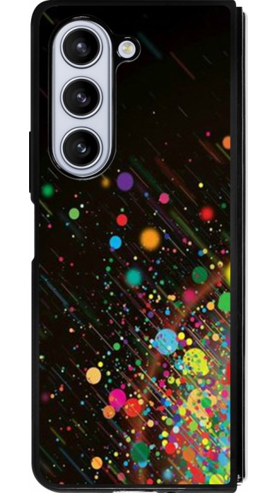 Samsung Galaxy Z Fold5 Case Hülle - Silikon schwarz Abstract Bubble Lines