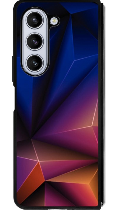 Samsung Galaxy Z Fold5 Case Hülle - Silikon schwarz Abstract Triangles 