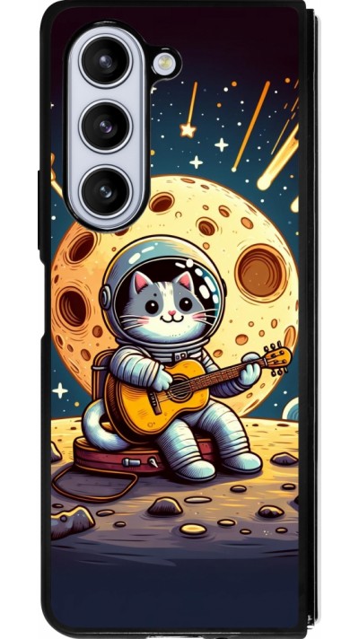 Samsung Galaxy Z Fold5 Case Hülle - Silikon schwarz AstroKatze RockMond