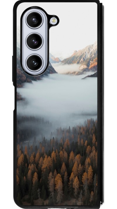 Samsung Galaxy Z Fold5 Case Hülle - Silikon schwarz Autumn 22 forest lanscape