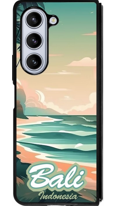 Samsung Galaxy Z Fold5 Case Hülle - Silikon schwarz Bali Landscape