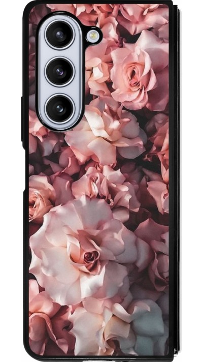 Samsung Galaxy Z Fold5 Case Hülle - Silikon schwarz Beautiful Roses