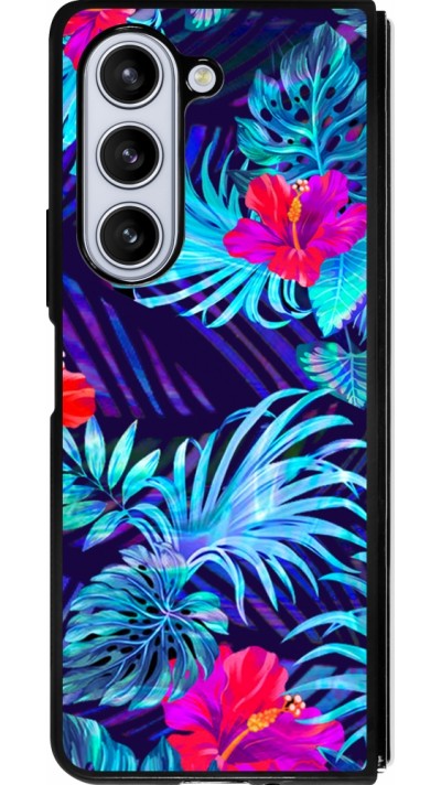 Samsung Galaxy Z Fold5 Case Hülle - Silikon schwarz Blue Forest