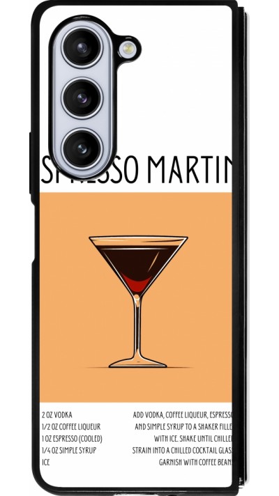 Samsung Galaxy Z Fold5 Case Hülle - Silikon schwarz Cocktail Rezept Espresso Martini