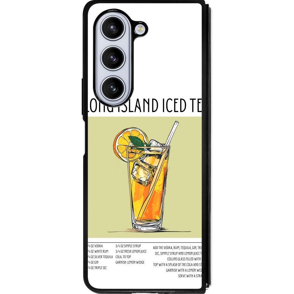 Samsung Galaxy Z Fold5 Case Hülle - Silikon schwarz Cocktail Rezept Long Island Ice Tea