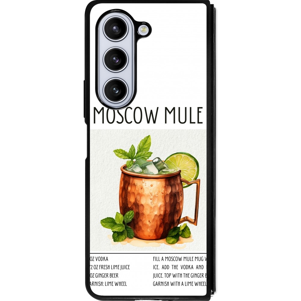 Samsung Galaxy Z Fold5 Case Hülle - Silikon schwarz Cocktail Rezept Moscow Mule