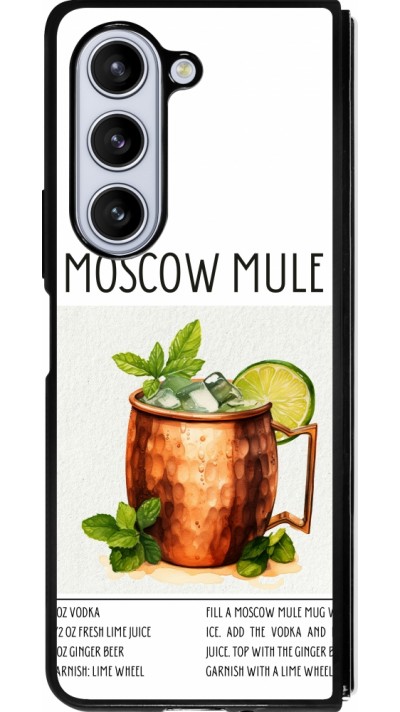 Samsung Galaxy Z Fold5 Case Hülle - Silikon schwarz Cocktail Rezept Moscow Mule