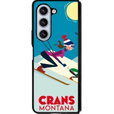 Samsung Galaxy Z Fold5 Case Hülle - Silikon schwarz Crans-Montana Ski Downhill