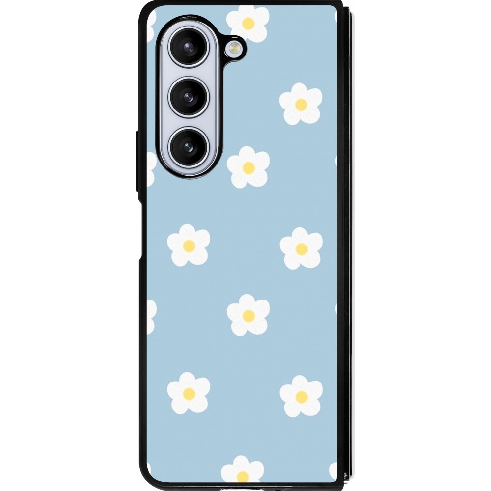 Samsung Galaxy Z Fold5 Case Hülle - Silikon schwarz Easter 2024 daisy flower