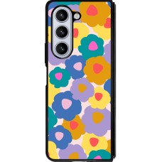 Samsung Galaxy Z Fold5 Case Hülle - Silikon schwarz Easter 2024 flower power