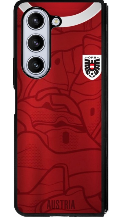 Samsung Galaxy Z Fold5 Case Hülle - Silikon schwarz Austria personalisierbares Fussballtrikot