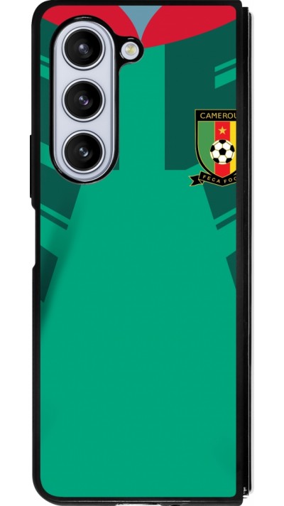 Samsung Galaxy Z Fold5 Case Hülle - Silikon schwarz Kamerun 2022 personalisierbares Fussballtrikot