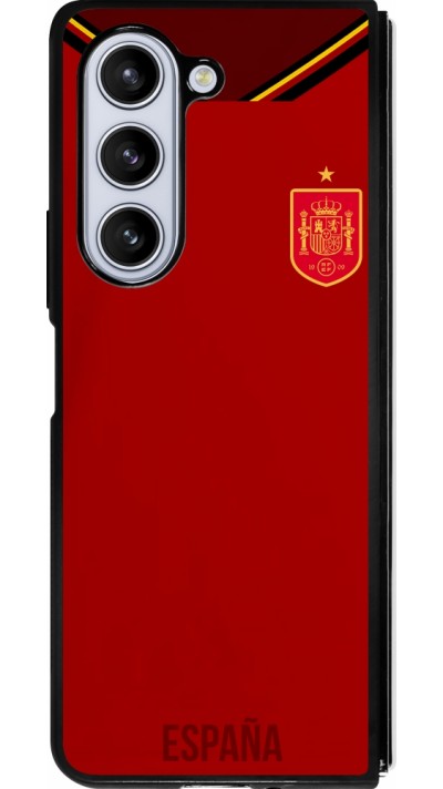 Samsung Galaxy Z Fold5 Case Hülle - Silikon schwarz Spanien 2022 personalisierbares Fußballtrikot