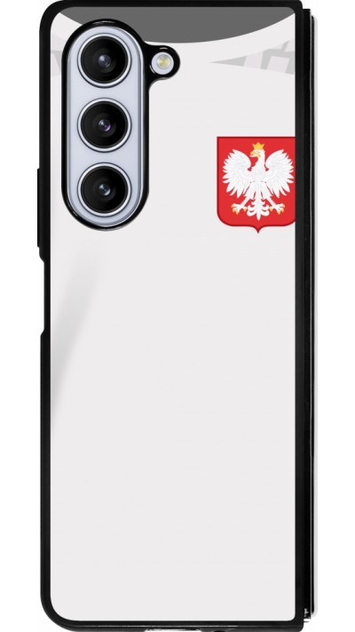 Samsung Galaxy Z Fold5 Case Hülle - Silikon schwarz Polen 2022 personalisierbares Fussballtrikot