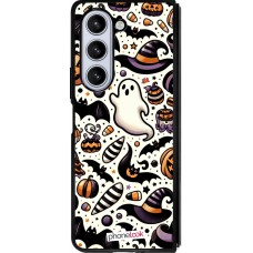 Samsung Galaxy Z Fold5 Case Hülle - Silikon schwarz Halloween 2024 Niedliches Muster