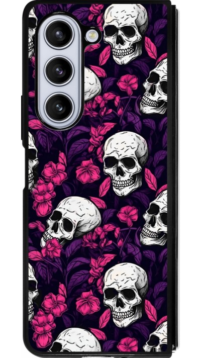 Samsung Galaxy Z Fold5 Case Hülle - Silikon schwarz Halloween 2024 romantic skulls