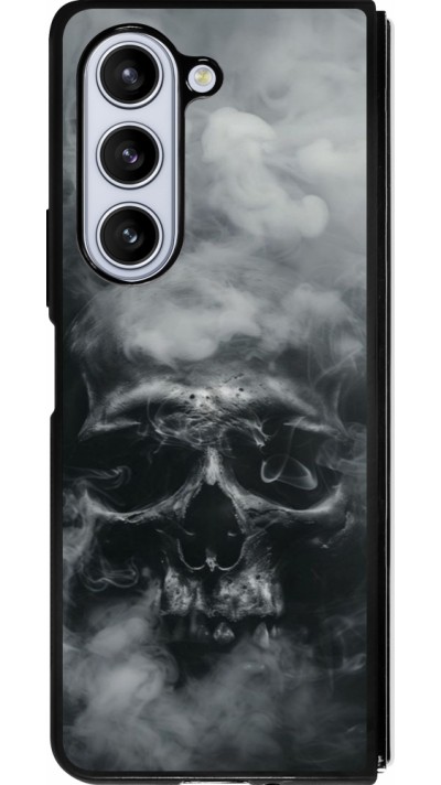 Samsung Galaxy Z Fold5 Case Hülle - Silikon schwarz Halloween 2024 smoky skull