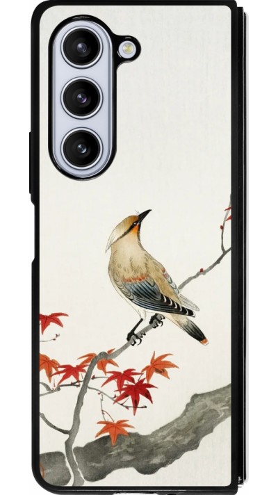 Samsung Galaxy Z Fold5 Case Hülle - Silikon schwarz Japanese Bird