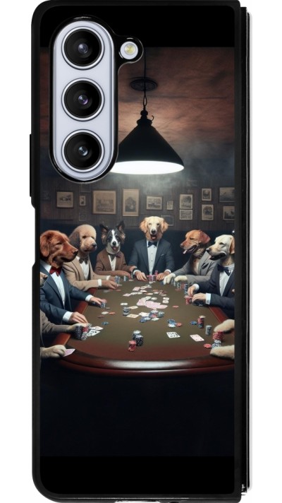 Samsung Galaxy Z Fold5 Case Hülle - Silikon schwarz Die Pokerhunde