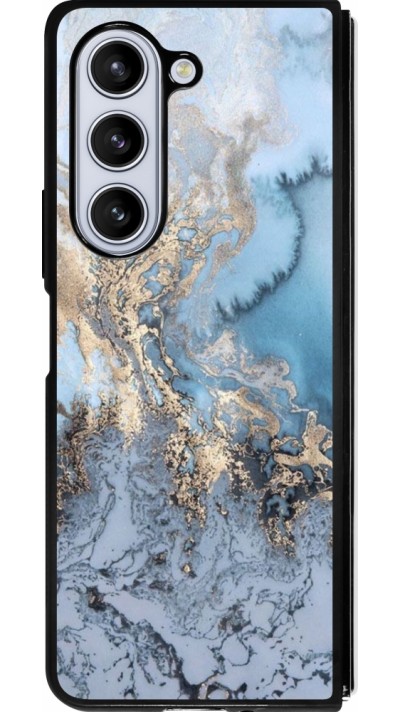 Samsung Galaxy Z Fold5 Case Hülle - Silikon schwarz Marble 04