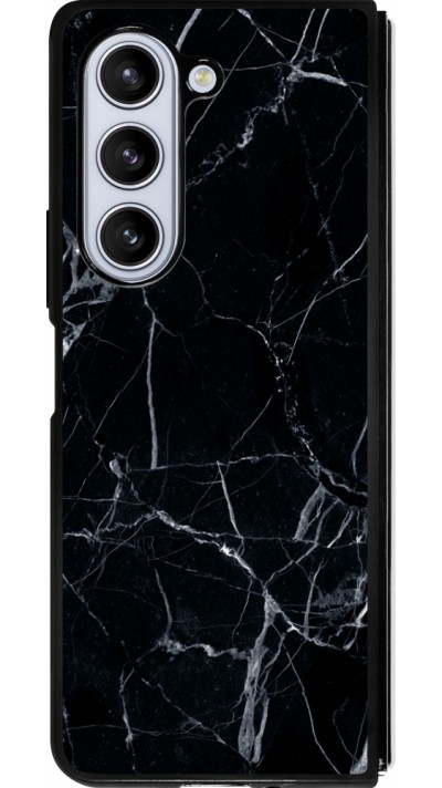 Samsung Galaxy Z Fold5 Case Hülle - Silikon schwarz Marble Black 01