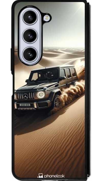 Samsung Galaxy Z Fold5 Case Hülle - Silikon schwarz Mercedes G Drift Wueste