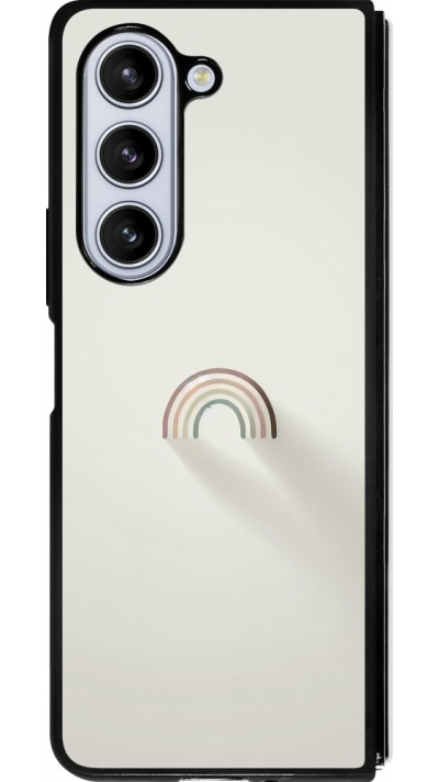 Samsung Galaxy Z Fold5 Case Hülle - Silikon schwarz Mini Regenbogen Minimal