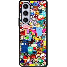 Samsung Galaxy Z Fold5 Case Hülle - Silikon schwarz Mixed cartoons