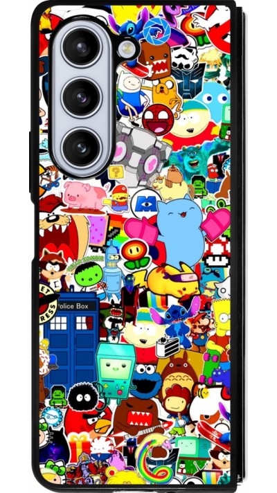 Samsung Galaxy Z Fold5 Case Hülle - Silikon schwarz Mixed cartoons