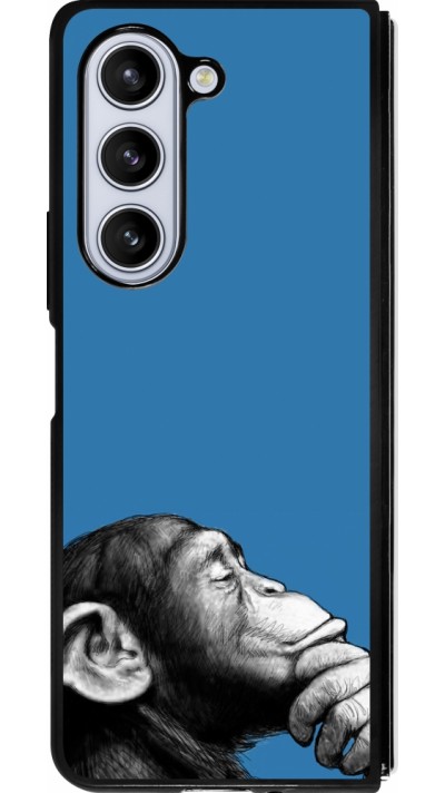 Samsung Galaxy Z Fold5 Case Hülle - Silikon schwarz Monkey Pop Art