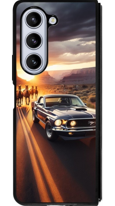 Samsung Galaxy Z Fold5 Case Hülle - Silikon schwarz Mustang 69 Grand Canyon