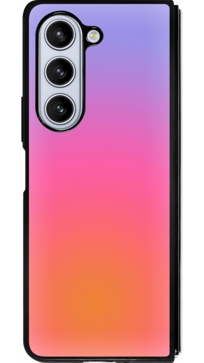 Samsung Galaxy Z Fold5 Case Hülle - Silikon schwarz Orange Pink Blue Gradient