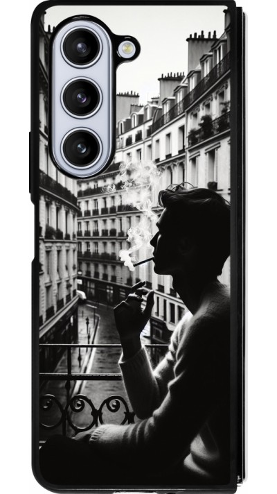 Samsung Galaxy Z Fold5 Case Hülle - Silikon schwarz Parisian Smoker