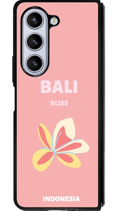 Samsung Galaxy Z Fold5 Case Hülle - Silikon schwarz Pop Summer Destination Bali