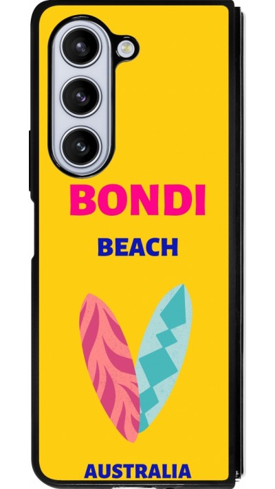 Samsung Galaxy Z Fold5 Case Hülle - Silikon schwarz Pop Summer Destination Bondi