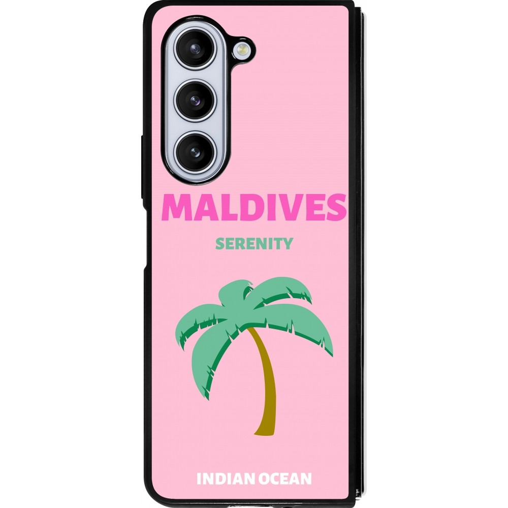 Samsung Galaxy Z Fold5 Case Hülle - Silikon schwarz Pop Summer Destination Maldives